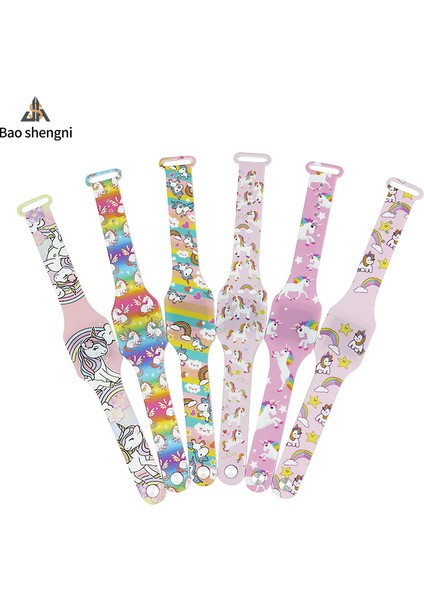 Unicorn2 Moda/izle/oyuncaklar 2022 Karikatür Tasarım Silikon LED Işık Dijital Spor Kol Saati Çocuk Kadın Kız Erkek Erkek LED Dokunmatik Silikon Saatler (Yurt Dışından)
