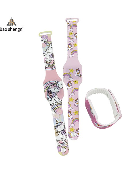 Unicorn2 Moda/izle/oyuncaklar 2022 Karikatür Tasarım Silikon LED Işık Dijital Spor Kol Saati Çocuk Kadın Kız Erkek Erkek LED Dokunmatik Silikon Saatler (Yurt Dışından)