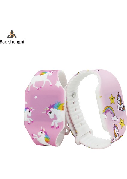 Unicorn2 Moda/izle/oyuncaklar 2022 Karikatür Tasarım Silikon LED Işık Dijital Spor Kol Saati Çocuk Kadın Kız Erkek Erkek LED Dokunmatik Silikon Saatler (Yurt Dışından)