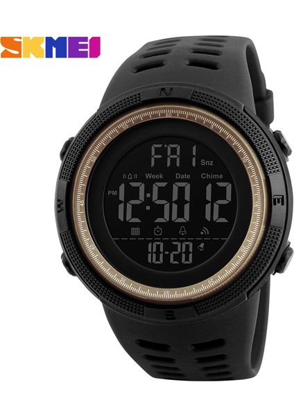 Siyah/kahverengi-Siyah Dijital Saat Reloj Digital Skmei 1251 Dijital Saatler Relojes Para Hombres Erkekler Için Spor Saatler (Yurt Dışından)
