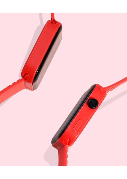 Pembe Moda Yeni LED Elektronik Saat Büyük Ekran Dijital Moda Kadınlar Için Basit Kare Düğme Elektronik Saat Izle (Yurt Dışından)