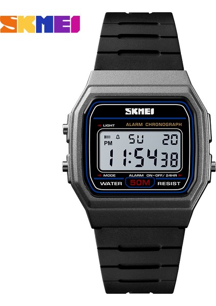 SKMD4236 Skmei 1412 Bayan Dijital Spor Saat Hafta Tarihi Aydınlık Alarm Çok Fonksiyonlu Saat (Yurt Dışından)