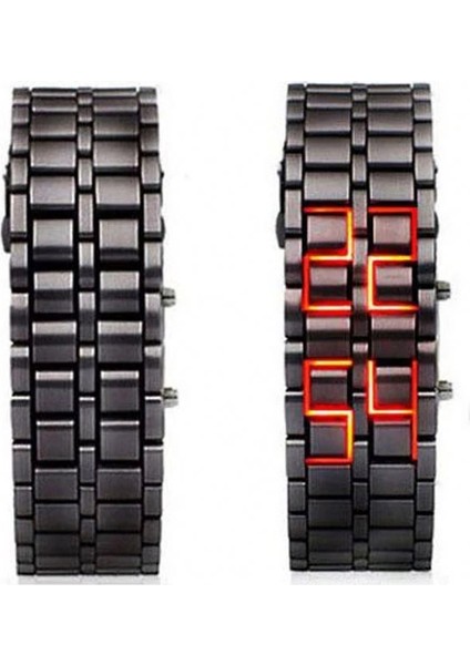 Gümüş Spor Yaratıcı LED Trendy Erkek Saat Erkek Bileklik Çift Retro Erkek Saat (Yurt Dışından) fiyatları
