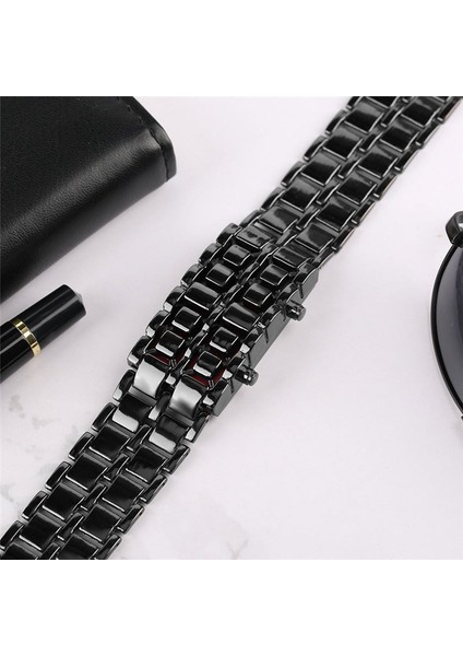 Gümüş Spor Yaratıcı LED Trendy Erkek Saat Erkek Bileklik Çift Retro Erkek Saat (Yurt Dışından) indirimleri