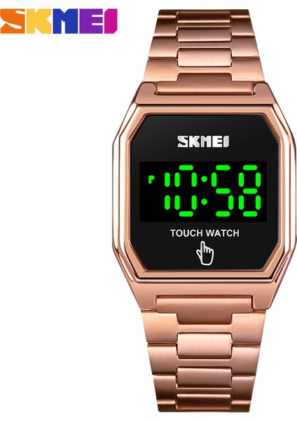 SKMF7819 Skmei 1679 Lüks Kare Erkek Dijital Kol Saati Paslanmaz Çelik Suya Dayanıklı Spor Dokunmatik Izle (Yurt Dışından)