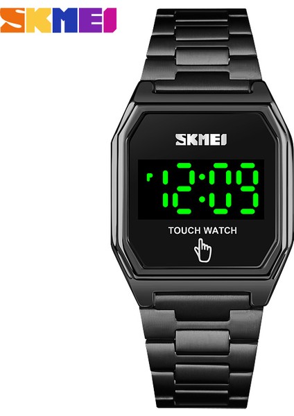 SKMF7819 Skmei 1679 Lüks Kare Erkek Dijital Kol Saati Paslanmaz Çelik Suya Dayanıklı Spor Dokunmatik Izle (Yurt Dışından)