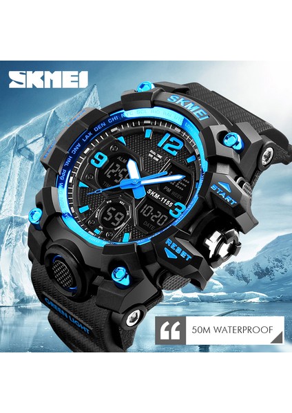 Sarı Dijital Saat Oem Özel Etiket Skmei 1155B Analog Dijital Stil Saatler Spor Su Geçirmez Dijital Saat Erkekler Için (Yurt Dışından)