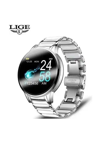 D Elektronik Ekran Lige BW0156 Lüks Moda Akıllı Izle Kadın Su Geçirmez Spor Spor Izci Inteligente Seramik Kayış Akıllı Izle Erkekler (Yurt Dışından)