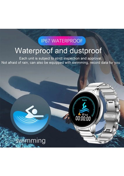 D Elektronik Ekran Lige BW0156 Lüks Moda Akıllı Izle Kadın Su Geçirmez Spor Spor Izci Inteligente Seramik Kayış Akıllı Izle Erkekler (Yurt Dışından)