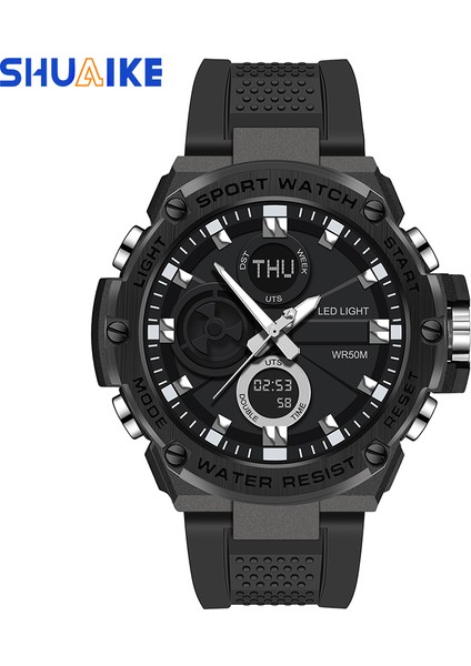 Stil 6 Analog Dijital Saatler 2023 Izle Erkek G Tarzı Su Geçirmez Plastik Spor Saat Etki Erkek Analog Kuvars Dijital Elektronik Saat (Yurt Dışından) fiyatları