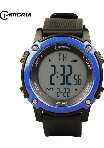 C5 Spor Saat Mingrui Marka Erkek Spor Saatler Moda Chronos Geri Sayım Su Geçirmez LED Dijital Kol Saati Relogio Masculino (Yurt Dışından)