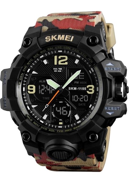 Gri Kamuflaj 2020 En Çok Satan Skmei Izle 1155B Spor LCD Dijital Saat Adam Elektronik Su Geçirmez Spor Plastik Dijital Kol Saati (Yurt Dışından)