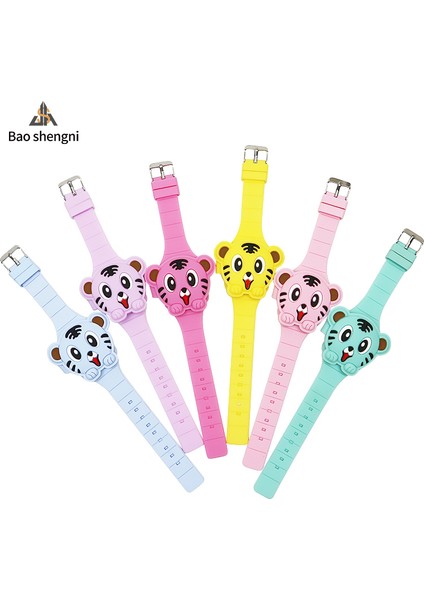 Pembe Karikatür Karikatür Kaplan Izle Öğrenci Özel Promosyon Hediye LED Elektronik Saat Çocuklar LED Dijital Saatler (Yurt Dışından) indirimleri