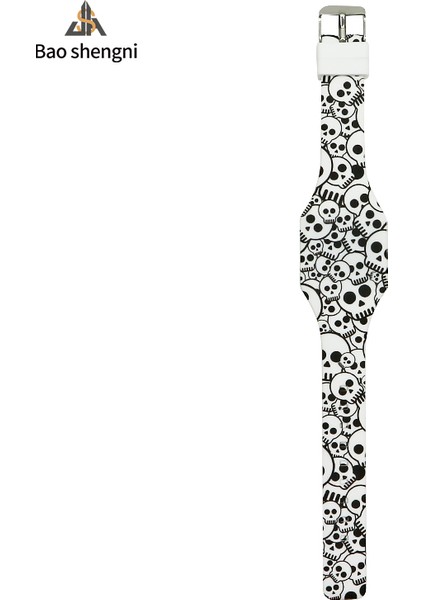 Stil 2 Moda Renkli Baskı Özelleştirilmiş Silikon Izle LED Dijital Ekran Kırmızı Işık Moda Karikatür Izle (Yurt Dışından)