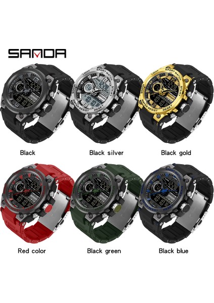 9010.02 Sanda 9010 Klasik Siyah Erkek Dijital Saat Güzel Silikon Kayış Su Yalıtım Kronograf Koşu Spor Saatleri Tedarikçisi (Yurt Dışından) modelleri