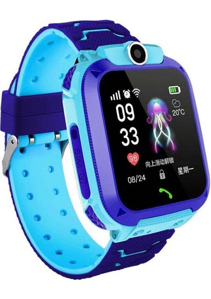 Renkli Moda Q12 Çocuk Izle 1.44 Inç Lbs Konumlandırma IP67 Anti-Kayıp Akıllı Saat Takip Cihazı Sos Sim Çağrı Gsm Sim Noel Hediyeleri Çocuk Çocuklar Için Q12 (Yurt Dışından)