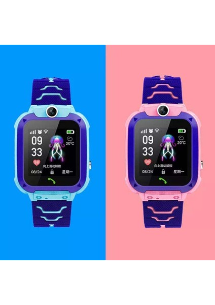 Renkli Moda Q12 Çocuk Izle 1.44 Inç Lbs Konumlandırma IP67 Anti-Kayıp Akıllı Saat Takip Cihazı Sos Sim Çağrı Gsm Sim Noel Hediyeleri Çocuk Çocuklar Için Q12 (Yurt Dışından)