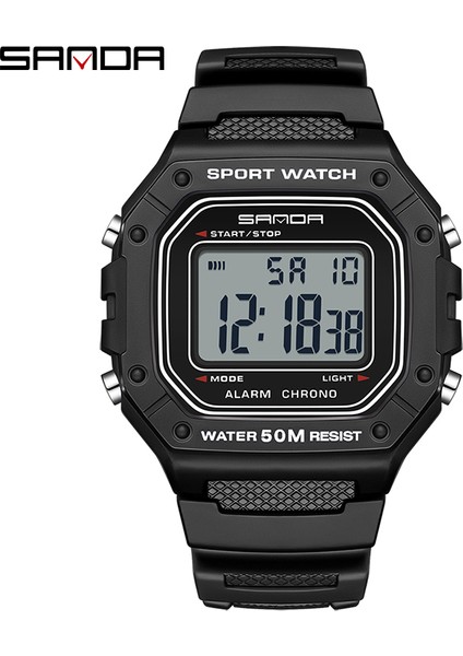 C4 Dijital Sanda 2156 Moda Erkek Dijital Saat Suya Dayanıklı Spor Saatler Erkekler Büyük Arama LED Bilek Saatler Kronometre Erkek (Yurt Dışından)