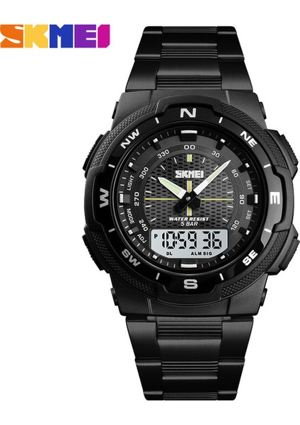 SKMD630102 Spor Izle Skmei 1370 Yeni Su Geçirmez Erkek Saatler Erkek Saat Moda Kayış Erkek Kol Saati Kronometre Chronograph Spor Reloj Masculino (Yurt Dışından)