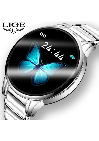 Çelik-Gümüş Beyaz Lige BW0156 Akıllı Saat Kadın Erkek Moda Su Geçirmez Spor Fitness Takipçisi Android Inteligente Seramik Kayış Akıllı Saatler Reloj (Yurt Dışından) modelleri