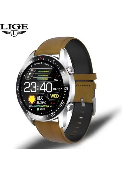 D Elektronik Ekran Lige BW0160 Tam Daire Dokunmatik Ekran Erkek Akıllı Saatler IP68 Su Geçirmez Spor Spor Izle Erkekler Erkekler Için Lüks Akıllı Saat (Yurt Dışından)