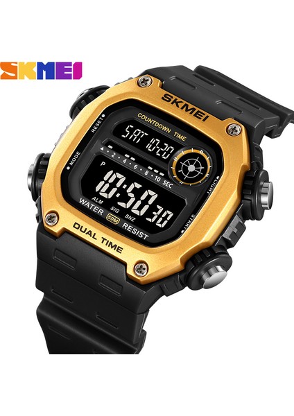 2126.06 Skmei 2126 Yeni Tasarım Çinli Adam Dijital Saat Sıcak Satış Pu Kayış Aydınlık Çok Fonksiyonlu Depolama Rahat Reloj Izle (Yurt Dışından)