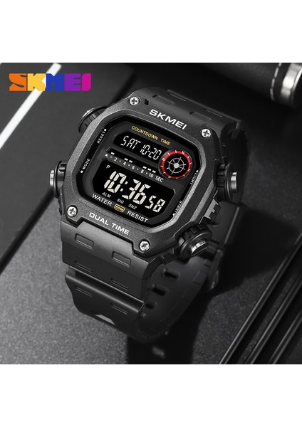 2126.06 Skmei 2126 Yeni Tasarım Çinli Adam Dijital Saat Sıcak Satış Pu Kayış Aydınlık Çok Fonksiyonlu Depolama Rahat Reloj Izle (Yurt Dışından)