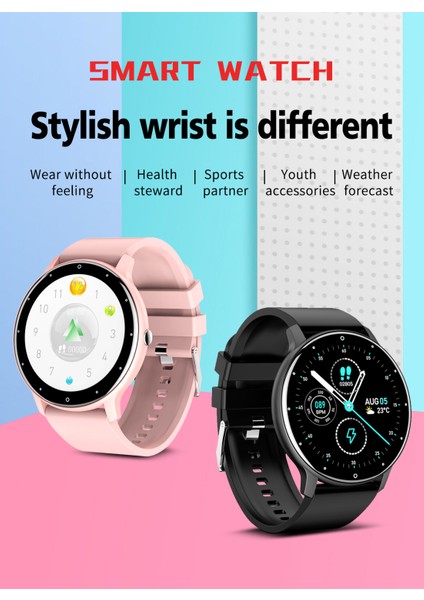 Stil 2 Lige Sıcak Akıllı Saat Erkek Moda Ultra Ince Tam Dokunmatik Spor Bilek Izle Silikon Bantlı Lüks Spor Akıllı Saat Reloj (Yurt Dışından)