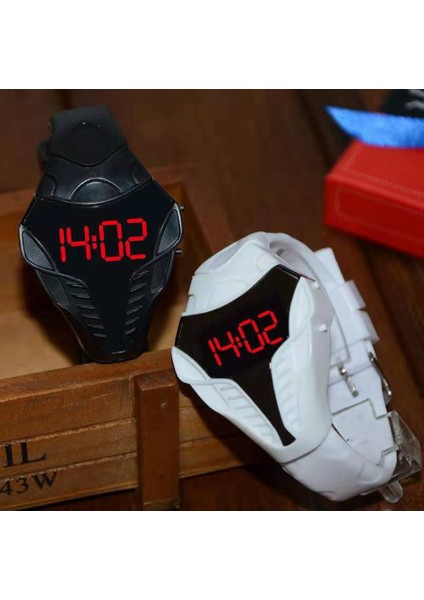 Beyaz Zw-10 Fabrika Doğrudan Moda Özel Moda LED Yılanbaş Şekli Özgünlük Kişilik Bilek Saatleri Adam Bilek Saatleri (Yurt Dışından)