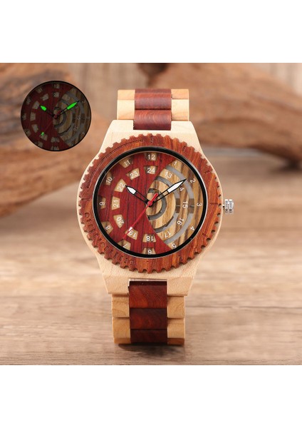 Stil 2 Yeni Spor Ahşap Izle Takvim Su Geçirmez Erkek Izle Özel Logo Erkekler Kuvars Izle (Yurt Dışından)