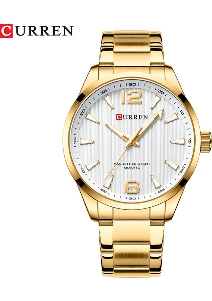 Renk 3 Resim Olarak Yeni Curren Saatler Erkek Kuvars Saatler 3ATM Su Geçirmez Işıltılı Eller Moda Dış Mekan Spor Erkek Saatler Curren 8434 Için (Yurt Dışından)