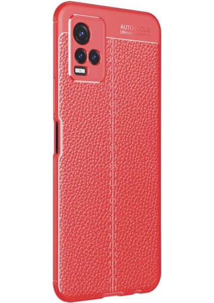 Vivo Y21S Kılıf Focus Derili Silikon - Kırmızı 300099 fiyatları