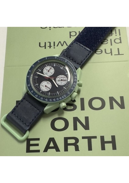 Kutulu Toprak Erkek Lüks Saatler Reloj Hombre Relogio 40MM Kadran Plastik Kasa Kanvas Kayış Hediye Kutusu Takılı Erkekler Için Dünyayı Keşfedin Güneş Neptün Kuvars Izle Takı (Yurt Dışından)