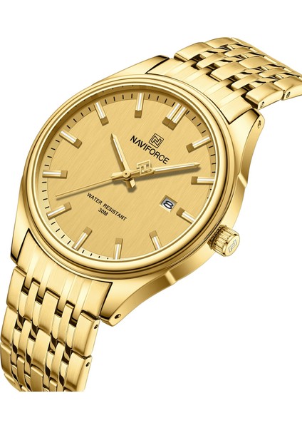 Erkekler-Gümüş Mavi Naviforce 8039 Orijinal Izle Erkekler Için Paslanmaz Çelik Su Geçirmez Kuvars Saatler Çift Bilezik Hediye Kadınlar Lüks Takı (Yurt Dışından)
