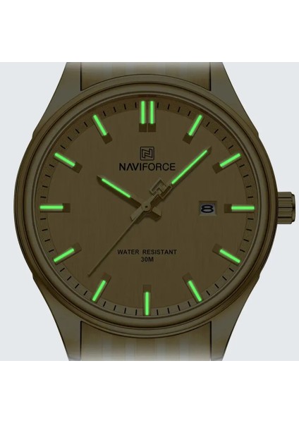 Erkekler-Gümüş Mavi Naviforce 8039 Orijinal Izle Erkekler Için Paslanmaz Çelik Su Geçirmez Kuvars Saatler Çift Bilezik Hediye Kadınlar Lüks Takı (Yurt Dışından)