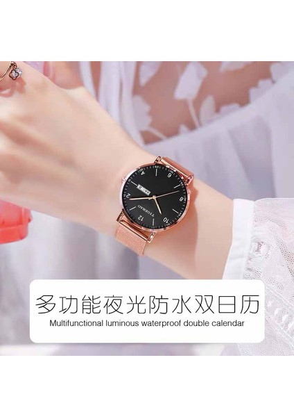 Stil 9 Pointer Yıldızlı Gökyüzü Izle Erkek Gençlik Lise Öğrencisi Trend Çift Takvim Ultra Ince Su Geçirmez Elektronik Kuvars Izle (Yurt Dışından)