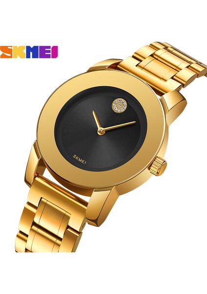 Siyah Siyah Kuvars Skmei Bayanlar Gündelik Elbise Altın Renk Bayanlar Taklidi Su Geçirmez Relogio Feminino Kuvars Izle Moda Ince Saatler (Yurt Dışından) modelleri