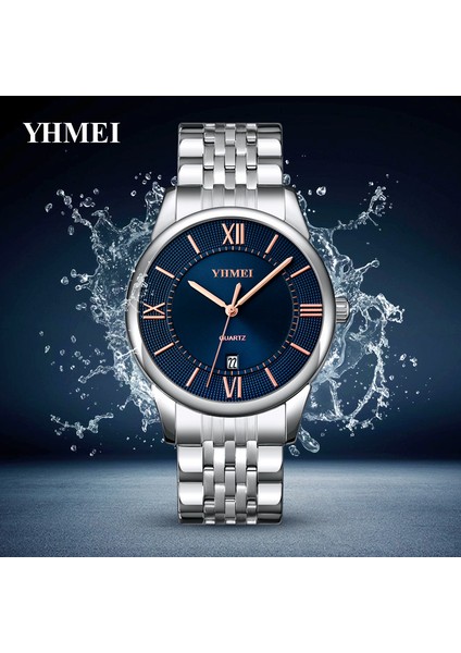 Beyaz Klasik Paslanmaz Çelik Kayış Erkek Saatler Moda Spor Saatler 30 M Su Geçirmez Adam Kol Saati Iş Kuvars Saatler (Yurt Dışından) fiyatları