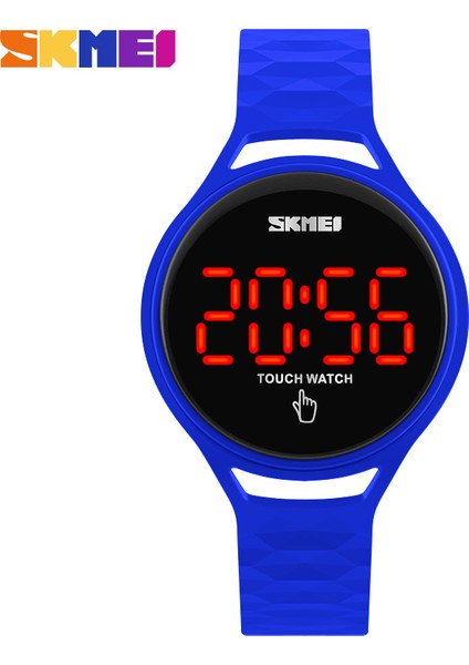 SKMB5603 Skmei 1230 Kadın Erkek Dijital Saat LED Dokunmatik Izle Dokunmatik Ekran LED Ekran Pu Kayış Moda Rahat Bilek Saatler (Yurt Dışından)