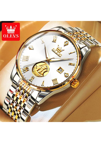 Boxd Olevs 6696 Yeni Su Geçirmez Paslanmaz Çelik Aydınlık Tarih Saatler Yelkenli Iş Otomatik Mekanik Orijinal Izle Adam Için (Yurt Dışından) fiyatları