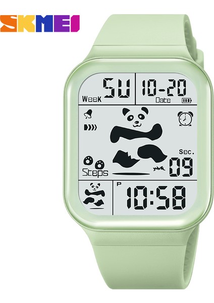 Yeşil Dijital Saat Skmei 2216 Özel Logo Oem Açık Saat Saatler Silikon Kayış Iş Su Geçirmez Spor Izle Erkek Dijital Saat (Yurt Dışından)