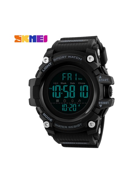 Siyah Skmei Açık Spor Izle Erkekler 50 M Su Geçirmez Geri Sayım Dijital Saat Alarm Moda Kol Saatleri Relogio Masculino 1384 (Yurt Dışından)