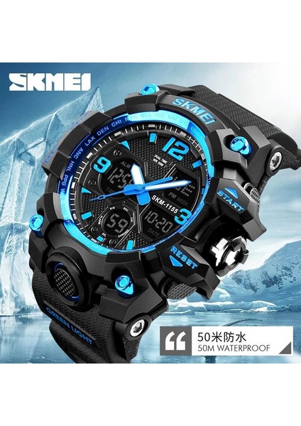 Stil 4 Skmei 1155B 2023 1155 Üst Marka Spor Izle Erkekler Dijital Saatler 5bar Su Geçirmez Çift Ekran Kol Saatleri Relogio Masculino (Yurt Dışından) modelleri