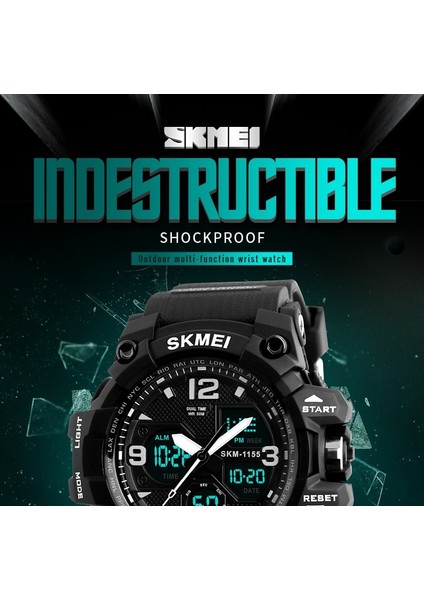 Stil 4 Skmei 1155B 2023 1155 Üst Marka Spor Izle Erkekler Dijital Saatler 5bar Su Geçirmez Çift Ekran Kol Saatleri Relogio Masculino (Yurt Dışından) fırsatları