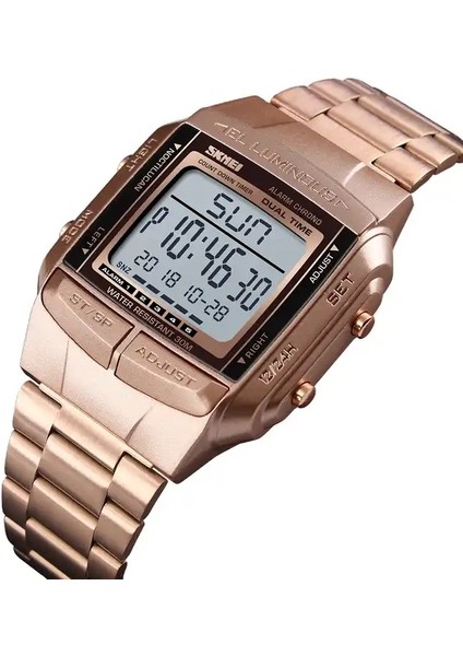 MGEA6219 Resim Olarak Skmei 1381 Çok Fonksiyonlu Moda Erkekler Özel Logo Spor Alarm Kronograf Paslanmaz Çelik Izle Dijital Saatler Adam Boy (Yurt Dışından) indirimleri