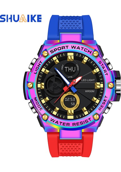 Stil 1 Analog Dijital Saatler 2023 Izle Erkek G Tarzı Su Geçirmez Plastik Spor Saat Etki Erkek Analog Kuvars Dijital Elektronik Saat (Yurt Dışından) fiyatları