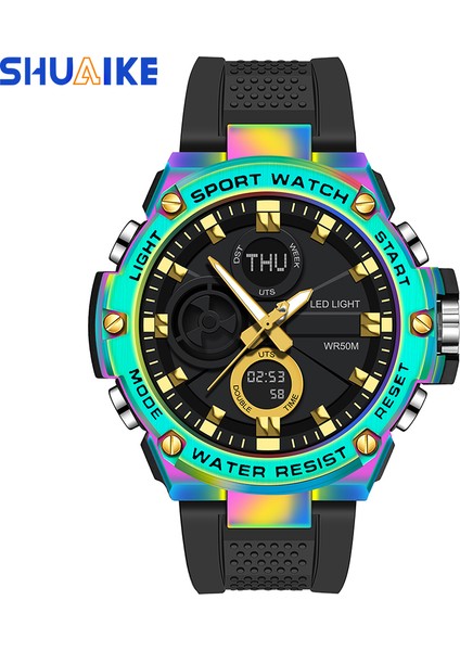 Stil 1 Analog Dijital Saatler 2023 Izle Erkek G Tarzı Su Geçirmez Plastik Spor Saat Etki Erkek Analog Kuvars Dijital Elektronik Saat (Yurt Dışından) modelleri
