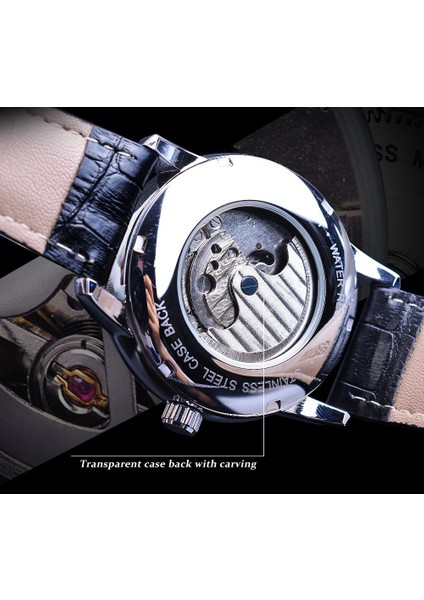 Stil 1 Spor ve Moda Klasik Mavi Ay Evresi Adam Mekanik Saatler Otomatik Tourbillon Erkek Hakiki Deri Saat Relogio Masculino Dropship 1 - 9 (Yurt Dışından) fırsatları