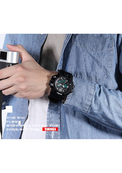 SKMB981201 Spor Izle Yeni Varış Skmei 1155B Spor Dijital Beyaz Renk Erkek Kronograf ve Analog Spor Kol Saatleri Kendi Logonuzu Özelleştirin (Yurt Dışından) modelleri