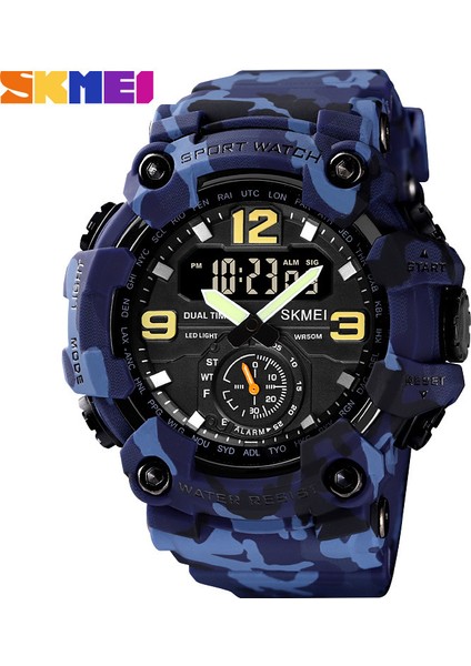 SKMG231201 Resim Olarak Yeni Dijital Spor Saat Skmei 1637 Çift Zamanlı Analog Dijital Kol Saati 50M Su Geçirmez Kol Saati Özel Logo (Yurt Dışından) modelleri